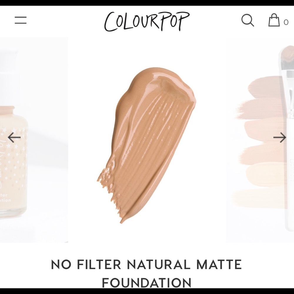 Colourpop Matte Foundation and Foundation Brush